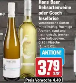 Hit Hans Baer Rebsortenweine oder Gosch Inselbrise Angebot