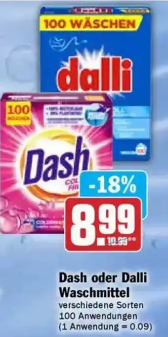 Hit Dash oder Dalli Waschmittel Angebot