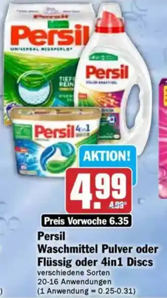 Hit Persil Waschmittel Pulver oder Flüssig oder 4in1 Discs Angebot