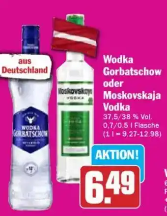 Hit Wodka Gorbatschow oder Moskovskaja Vodka Angebot