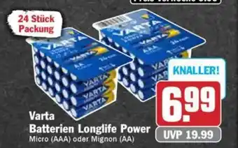 Hit Varta Batterien Longlife Power Angebot