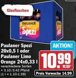 Hit Paulaner Spezi oder Paulaner Limo Orange Angebot