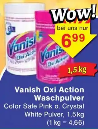 Jawoll Vanish Oxi Action Waschpulver Angebot