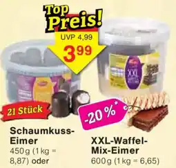 Jawoll Schaumkuss- Eimer/ XXL-Waffel- Mix-Eimer Angebot