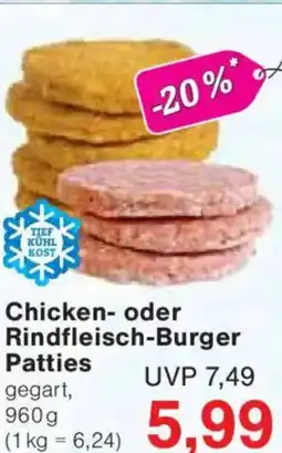 Jawoll Chicken- oder Rindfleisch-Burger Patties Angebot