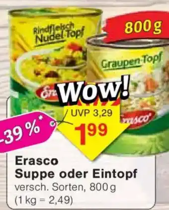 Jawoll Erasco Suppe oder Eintopf Angebot