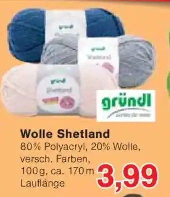 Jawoll Wolle Shetland gründl Angebot