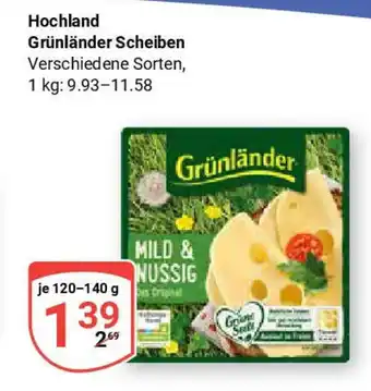 Globus Hochland Grünländer Scheiben Angebot