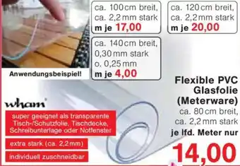 Jawoll Flexible PVC Glasfolie (Meterware) Angebot