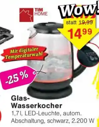 Jawoll Glas- Wasserkocher Angebot