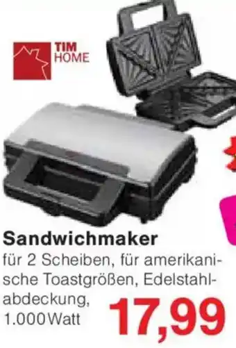 Jawoll TIM HOME Sandwichmaker Angebot