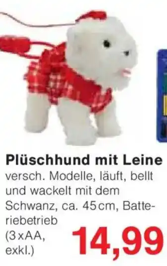 Jawoll Plüschhund mit Leine Angebot