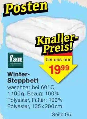 Jawoll fan Winter- Steppbett Angebot