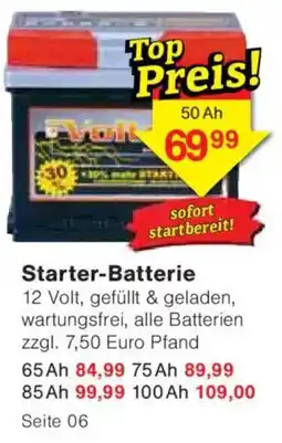 Jawoll Starter-Batterie Angebot