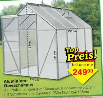 Jawoll Aluminium Gewächshaus Angebot