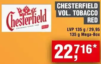 Handelshof Chesterfield vol. tobacco red Angebot