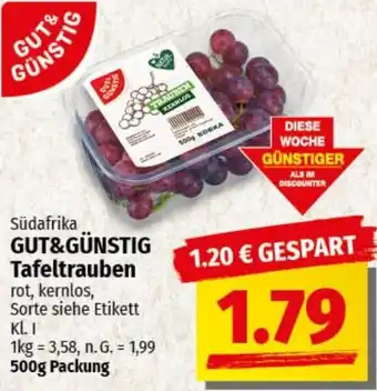 nah & gut GUT&GÜNSTIG Tafeltrauben Angebot