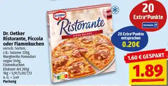 nah & gut Dr. Oetker Ristorante, Piccola oder Flammkuchen Angebot