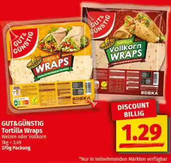 nah & gut GUT&GÜNSTIG Tortilla Wraps Angebot