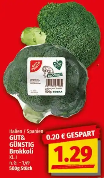 nah & gut GUT& GÜNSTIG Brokkoli Angebot