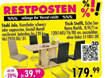 Möbel Boss Stuhl jule oder tisch steffi Angebot