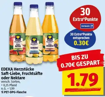 nah & gut EDEKA Herzstücke Saft-Liebe, Fruchtsäfte oder Nektare Angebot