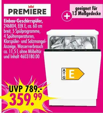 Möbel Boss Premiere einbau-geschirrspüler Angebot