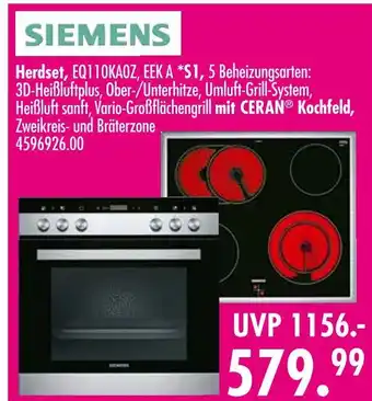 Möbel Boss Siemens herdset eq110kaoz Angebot