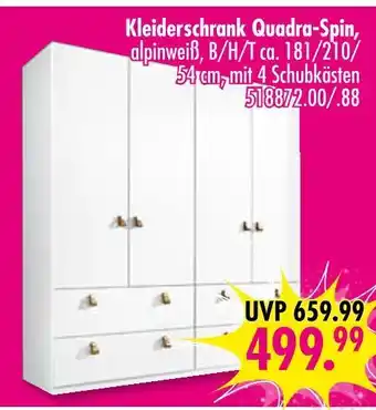 Möbel Boss Kleiderschrank quadra-spin Angebot