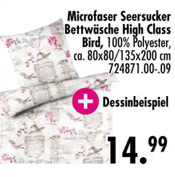 Möbel Boss Microfaser seersucker bettwäsche high class bird Angebot