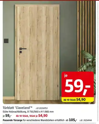 Bauhaus Türblatt 'claveland' Angebot