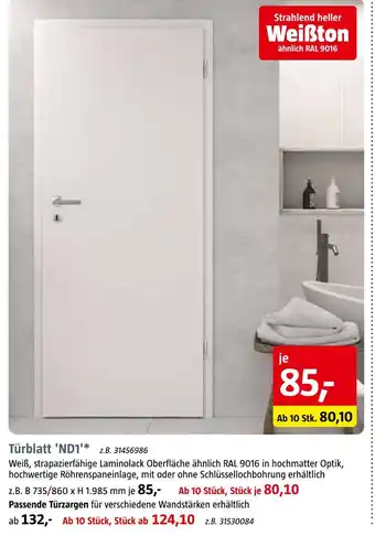 Bauhaus Türblatt 'nd1' Angebot