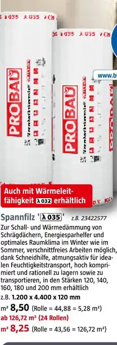 Bauhaus Probau spannfilz Angebot