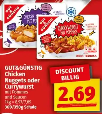 nah & gut GUT&GÜNSTIG Chicken Nuggets oder Currywurst Angebot