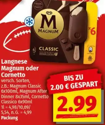 nah & gut Langnese Magnum oder Cornetto Angebot