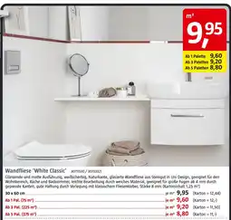 Bauhaus Wandfliese 'white classic' Angebot