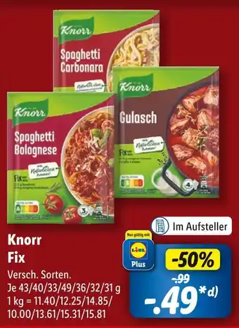 Lidl Knorr fix Angebot