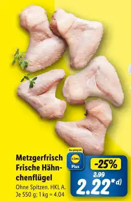 Lidl Metzgerfrisch frische hähnchenflügel Angebot