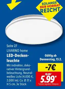 Lidl Livarno home led led-deckenleuchte Angebot