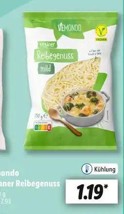 Lidl Vemondo veganer reibegenuss mild Angebot