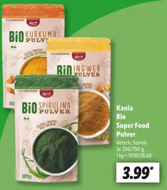 Lidl Kania bio bio super food pulver Angebot