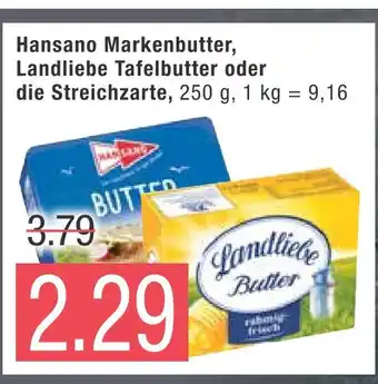 Marktkauf Hansano, landliebe markenbutter, tafelbutter oder die streichzarte Angebot