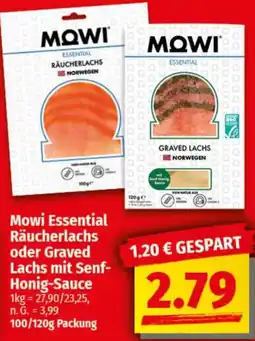 nah & gut Mowi Essential Räucherlachs oder Graved Lachs mit Senf Honig-Sauce Angebot