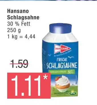 Marktkauf Hansano schlagsahne Angebot