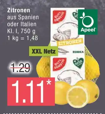 Marktkauf Apeel zitronen Angebot