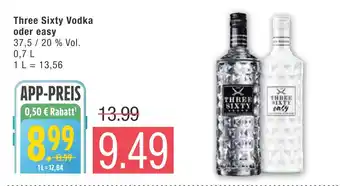 Marktkauf Three sixty vodka oder easy Angebot