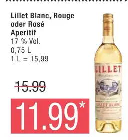 Marktkauf Lillet blanc oder rouge oder rosé aperitif Angebot