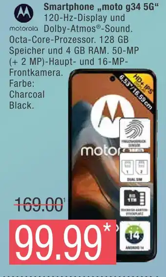 Marktkauf Motorola smartphone moto g34 5g Angebot