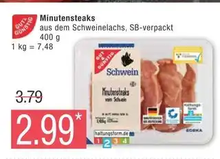 Marktkauf Schwein minutensteaks Angebot