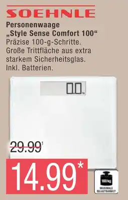 Marktkauf Soehnle personenwaage style sense comfort 100 Angebot